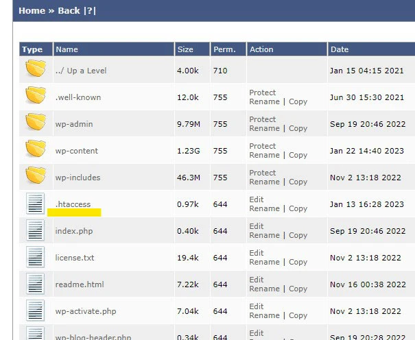 how to edit .htaccess file in WordPress via File manager