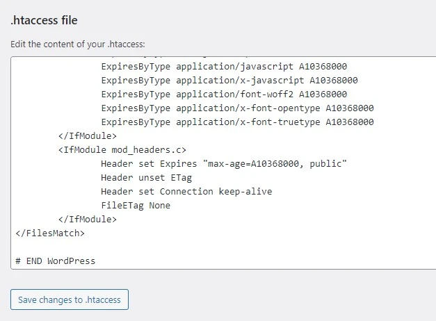 serve static assets with an efficient cache policy in wordpress