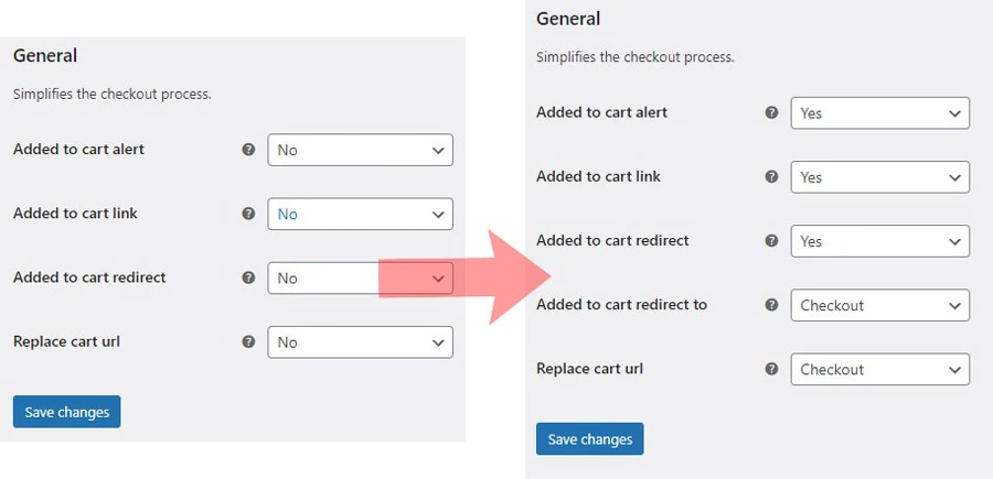 how to redirect Add to cart button to checkout in woocommerce