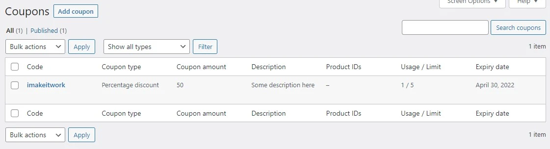 woocommerce coupon usage statistics