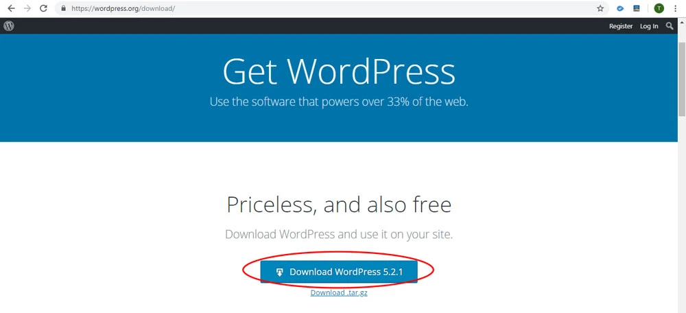 how to download and install wordpress