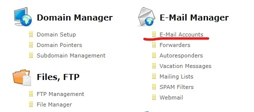 smtp settings in DirectAdmin