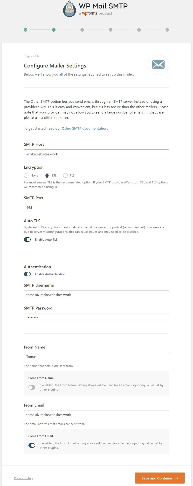 configure SMTP in WordPress