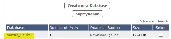 how to change database password in directadmin