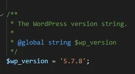 find wordpress version in files via ftp