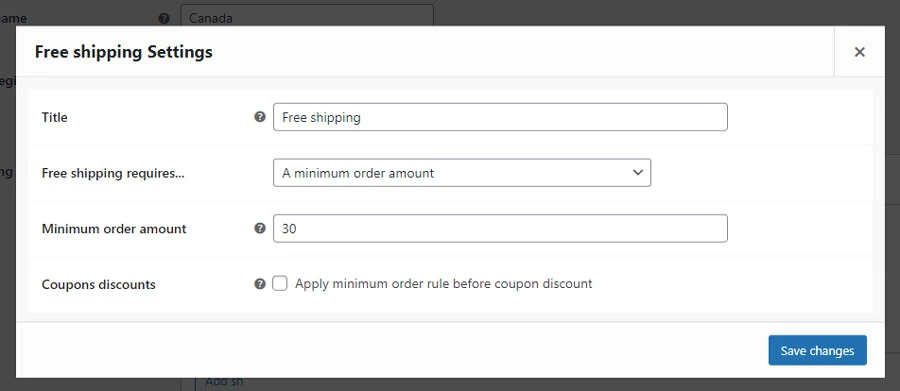 woocommerce how to set up free shipping