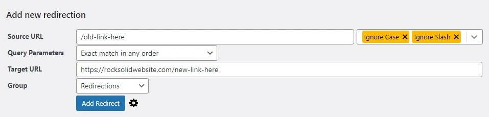 how to redirect any link in wordpress