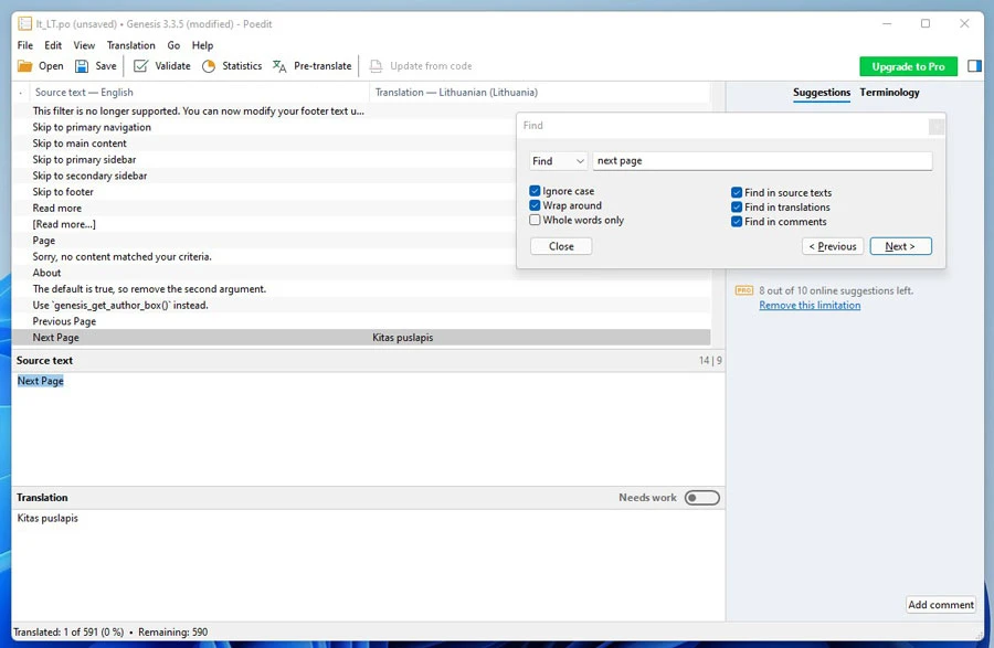 translate genesis framework wordpress with poedit
