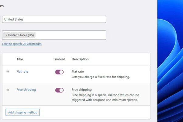 How to setup free shipping over specified amount in WooCommerce