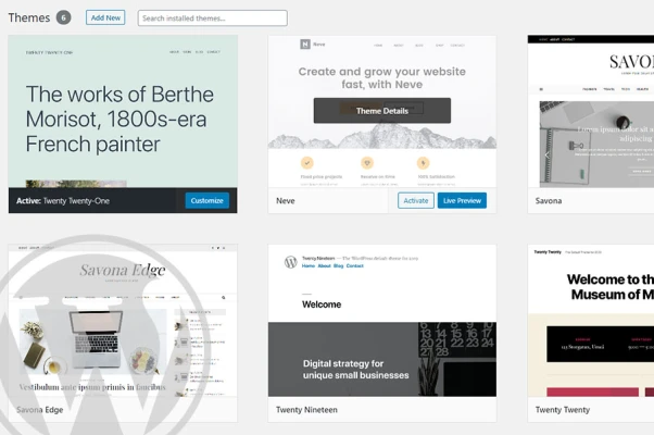 How to delete unused themes in WordPress