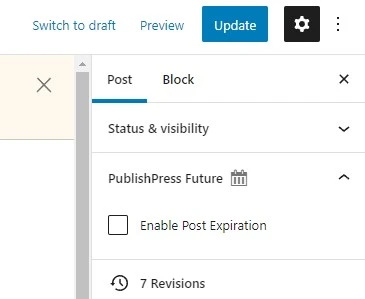 how to enable post expiration in wordpress