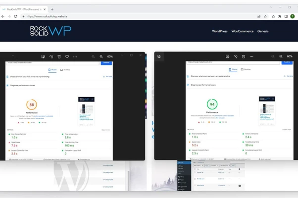 Google Analytics vs Fathom speed test in WordPress
