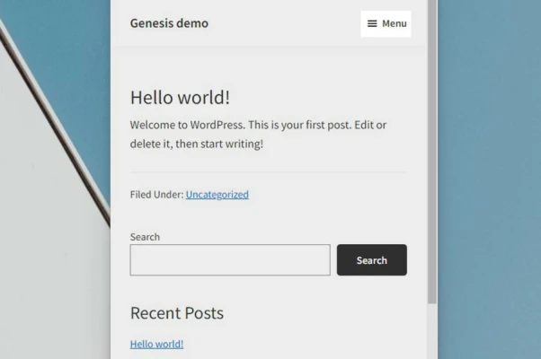 How to change or remove word “Menu” in Genesis Sample theme