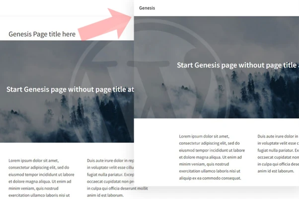 How to create page template without page title in Genesis