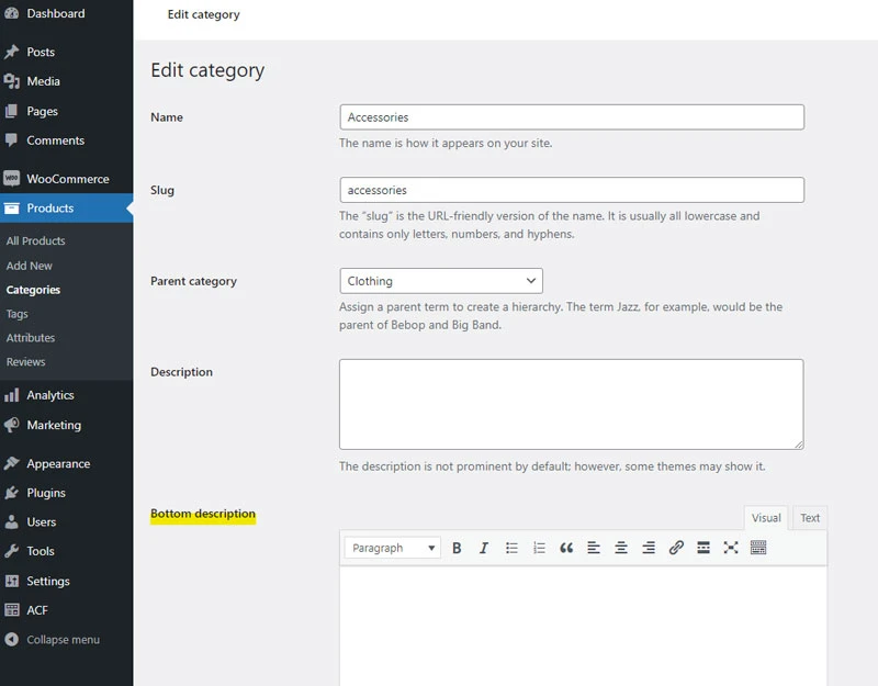 woocommerce category add additional field