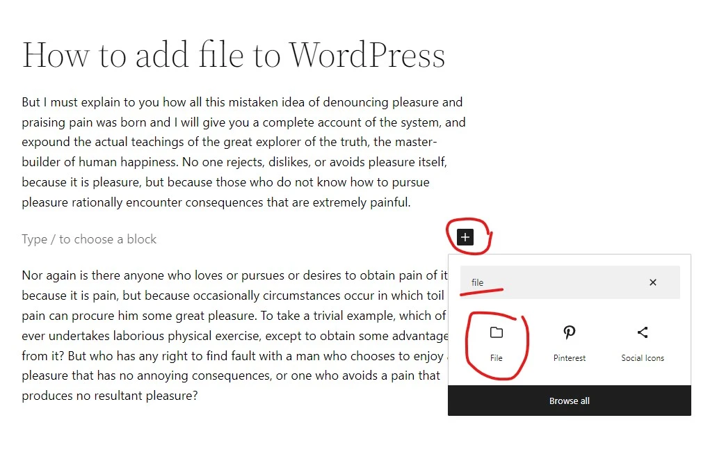 how to add pdf file to wordpress with download button